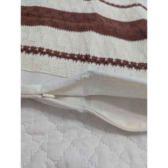 🍂 Fancy Homi Boho Pillow Covers Rust 18x18" Set of 2 New - Picture 6 of 9